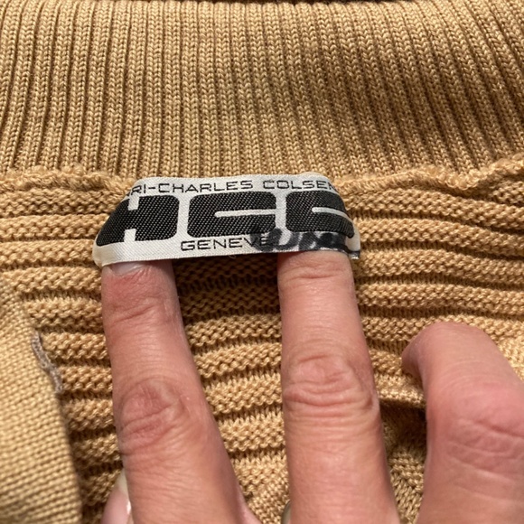 HCC Henri Charles Colsenet Switzerland Wool Sweater Size 42 - Picture 4 of 5